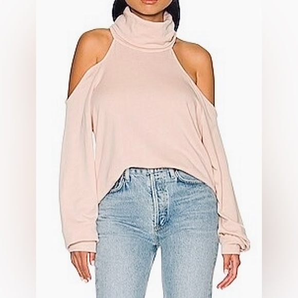 LANSTON || Porter Cold Shoulder Pullover in Blush - SZ XS ✨NEW W/ TAGS✨ - Picture 4 of 12